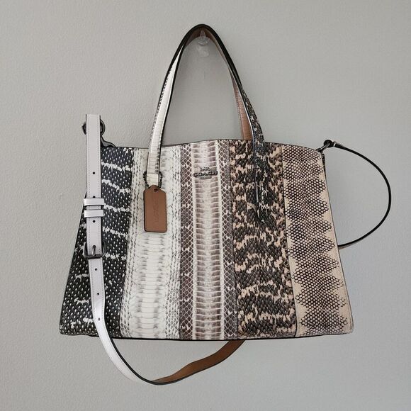 Coach Charlie Carryall In Ombre Snakeskin Large Satchel Shoulder Bag